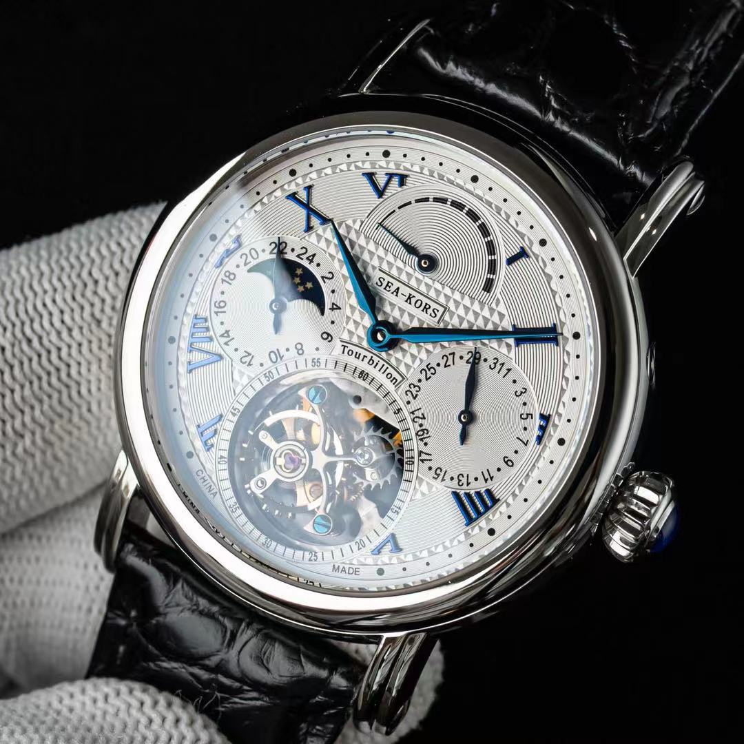 tourbillon movement hand winding watch