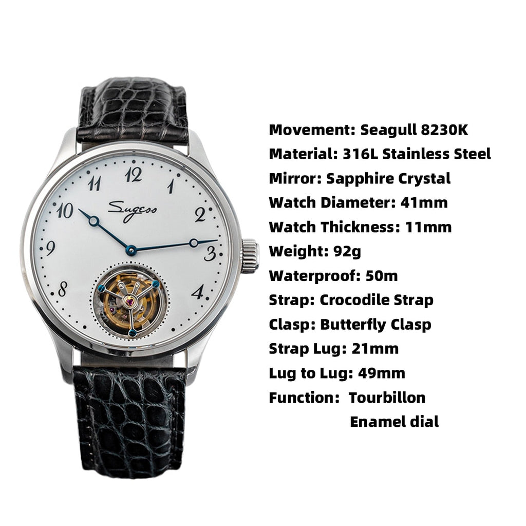 Luxury Tourbillon Men Watch Mechanical Hand Wind