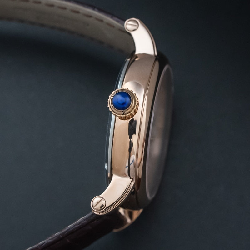 tourbillon movement hand winding watch