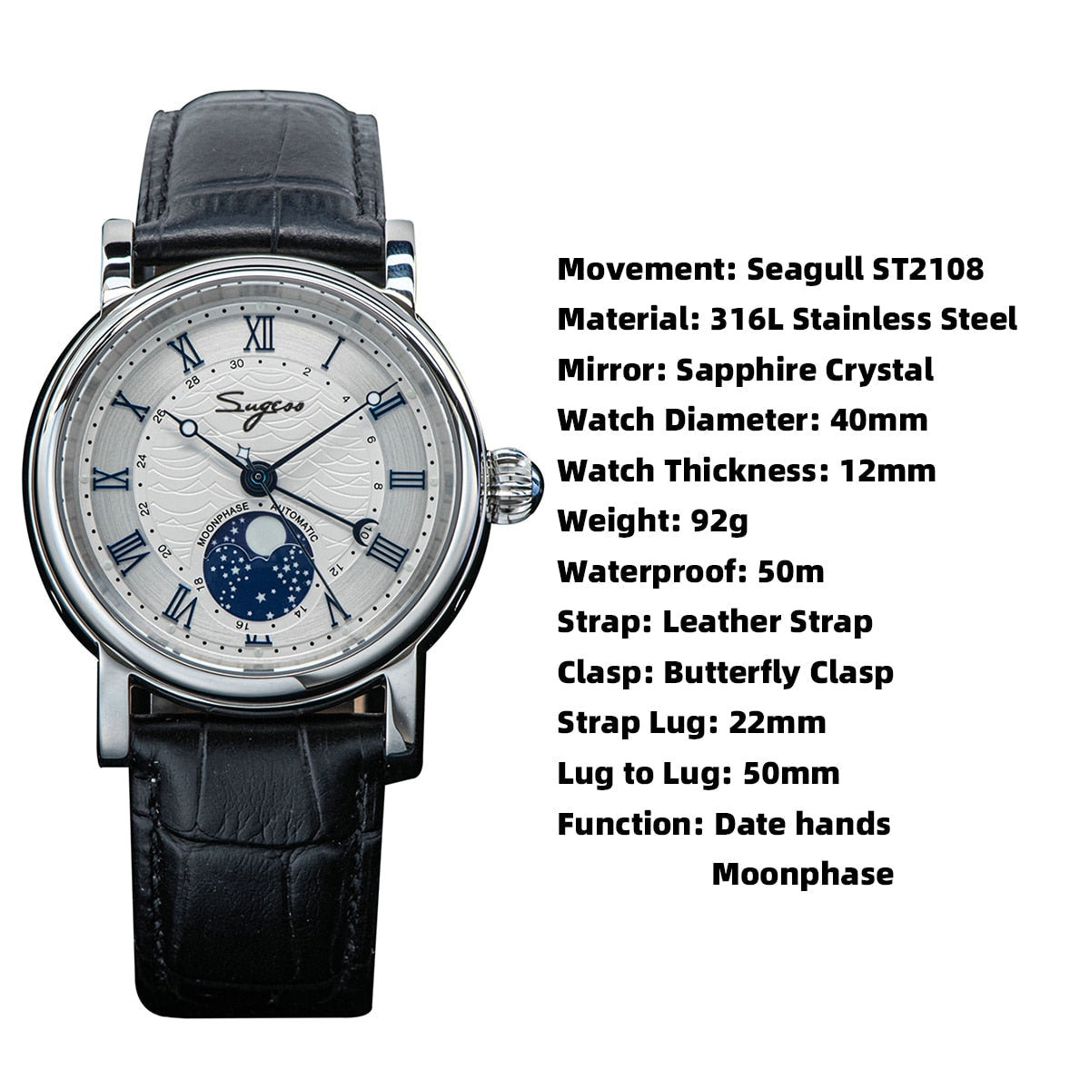 Mechanical Watch Moonphase